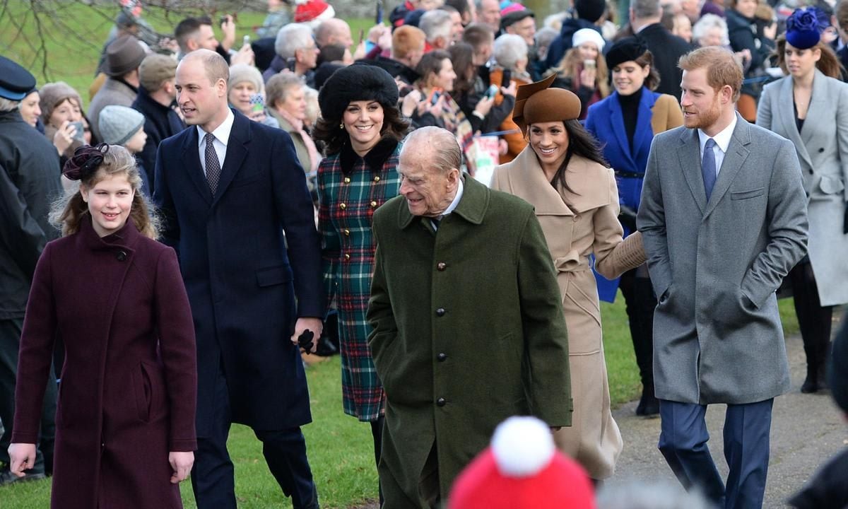 Meghan celebrated her first Christmas at Sandringham in 2017