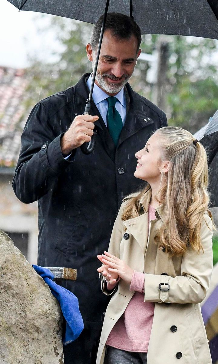 King Felipe and daughter Princess Leonor