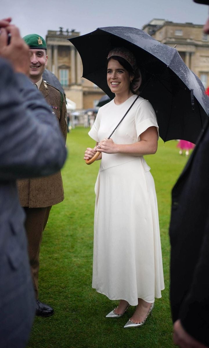 Meanwhile her younger sister Princess Eugenie wore a Ulla Johnson dress.
