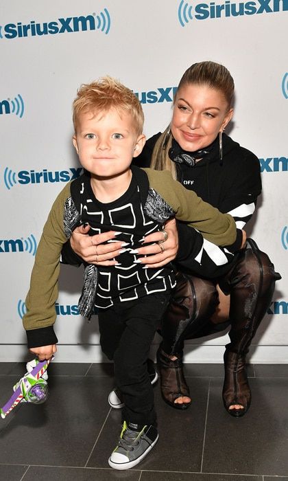 Fergie and Josh Duhamel's son Axl was front and center during his mom's visit to SiriusXM where she spoke about her new album <i>Double Dutchess</i> in September 2017.
Photo: Getty Images