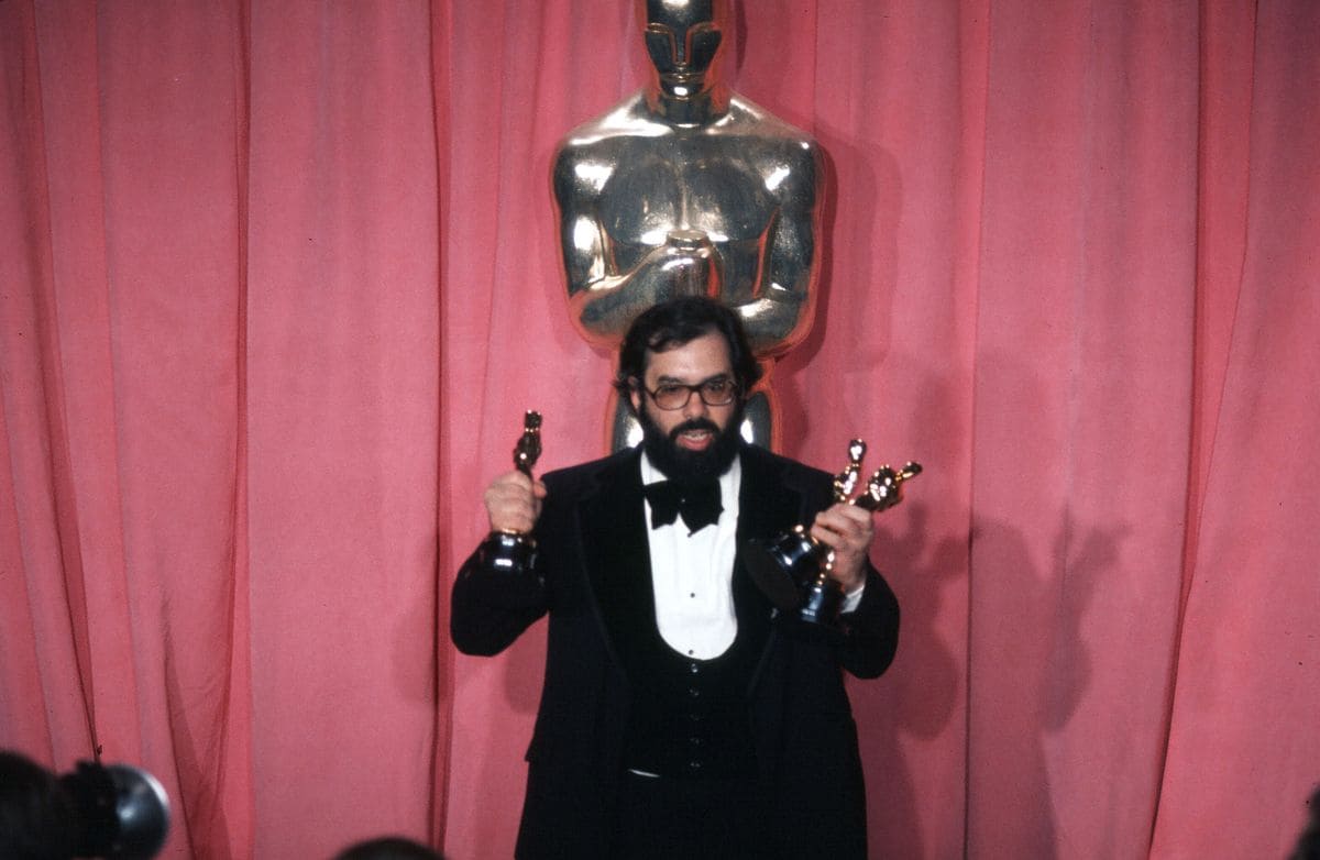 Francis Ford Coppola in 1975, after taking three Oscars for "The Godfather 2" 