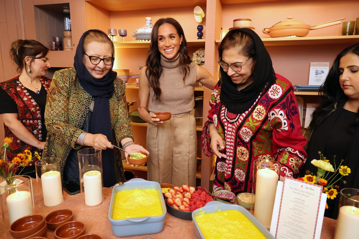 Meghan Markle pictured at a 2024 holiday dinner for Afghan women who are starting new lives in the U.S.