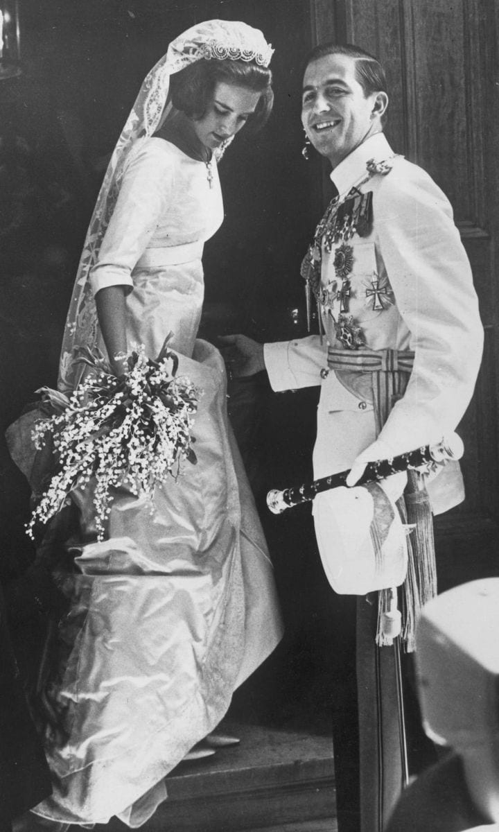 The King married his wife Queen Anne Marie in 1964