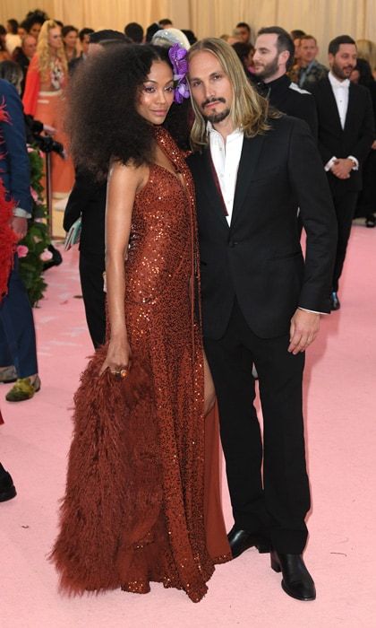 Zoe Saldana and Marco at Met Gala