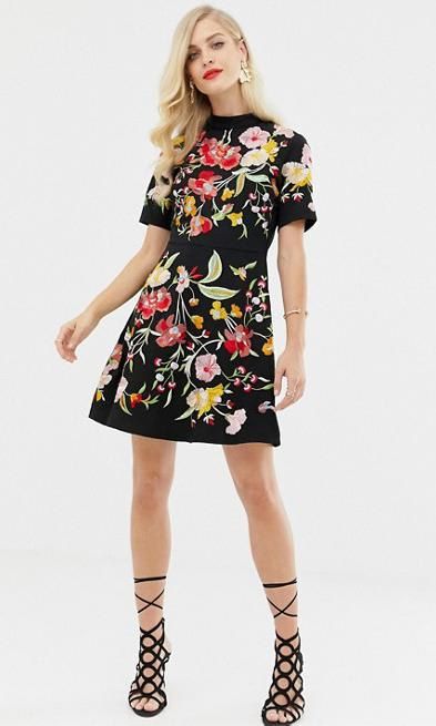 Vestido de flores de Asos