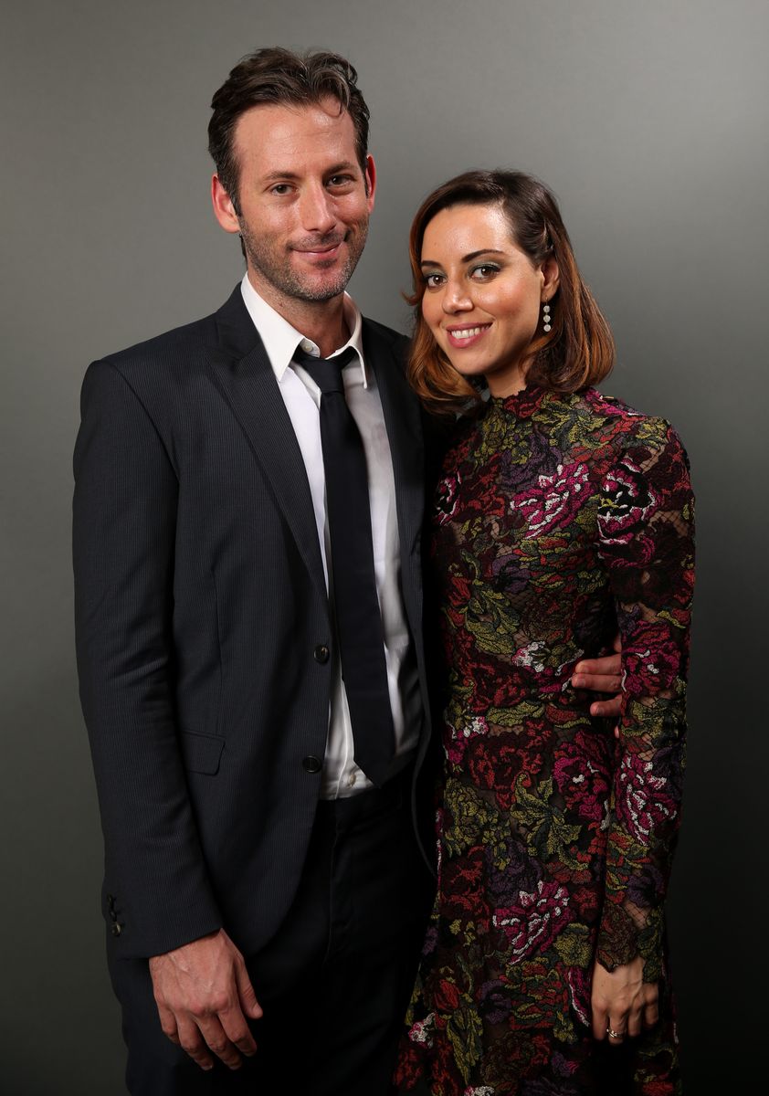 LOS ANGELES, CA - AUGUST 08:  Writer/director Jeff Baena (L) and actress Aubrey Plaza pose for a portrait during Sundance NEXT FEST at The Theatre at Ace Hotel on August 8, 2014 in Los Angeles, California.  (Photo by Mark Davis/Getty Images for Sundance NEXT)