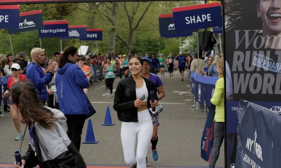 April 30: Olivia Culpo was all smiles as she completed the SHAPE Women's Half Marathon that helped CARE's mission to fight global poverty in NYC's Central Park.
Photo: Matt Carr Photography/SHAPE Magazine