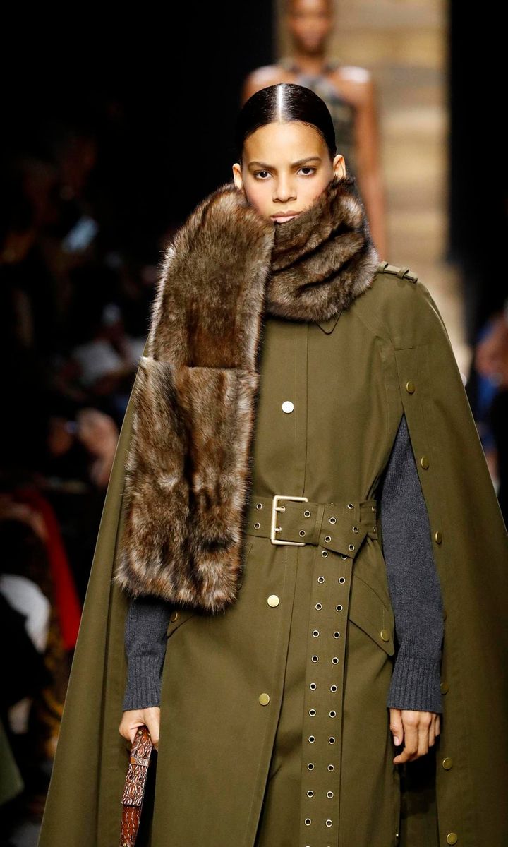 Annibelis Baez walks in Michael Kors