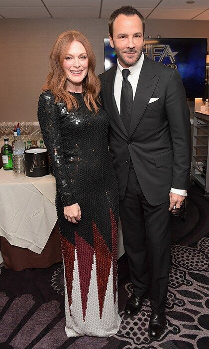 November 6: BFFs Julianne Moore and designer/director Tom Ford got caught up in the green room during the Hollywood Film Awards.
Photo by Charley Gallay/Getty Images for dcp