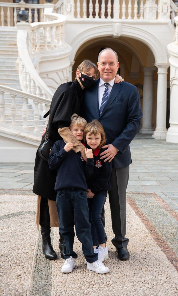 Princess Charlene (pictured in November 2021) has reunited with her family in Monaco