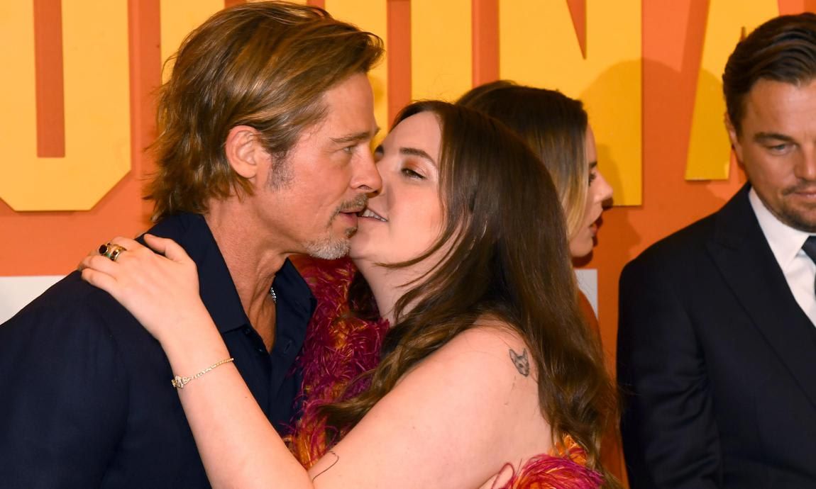 Brad Pitt red carpet kiss