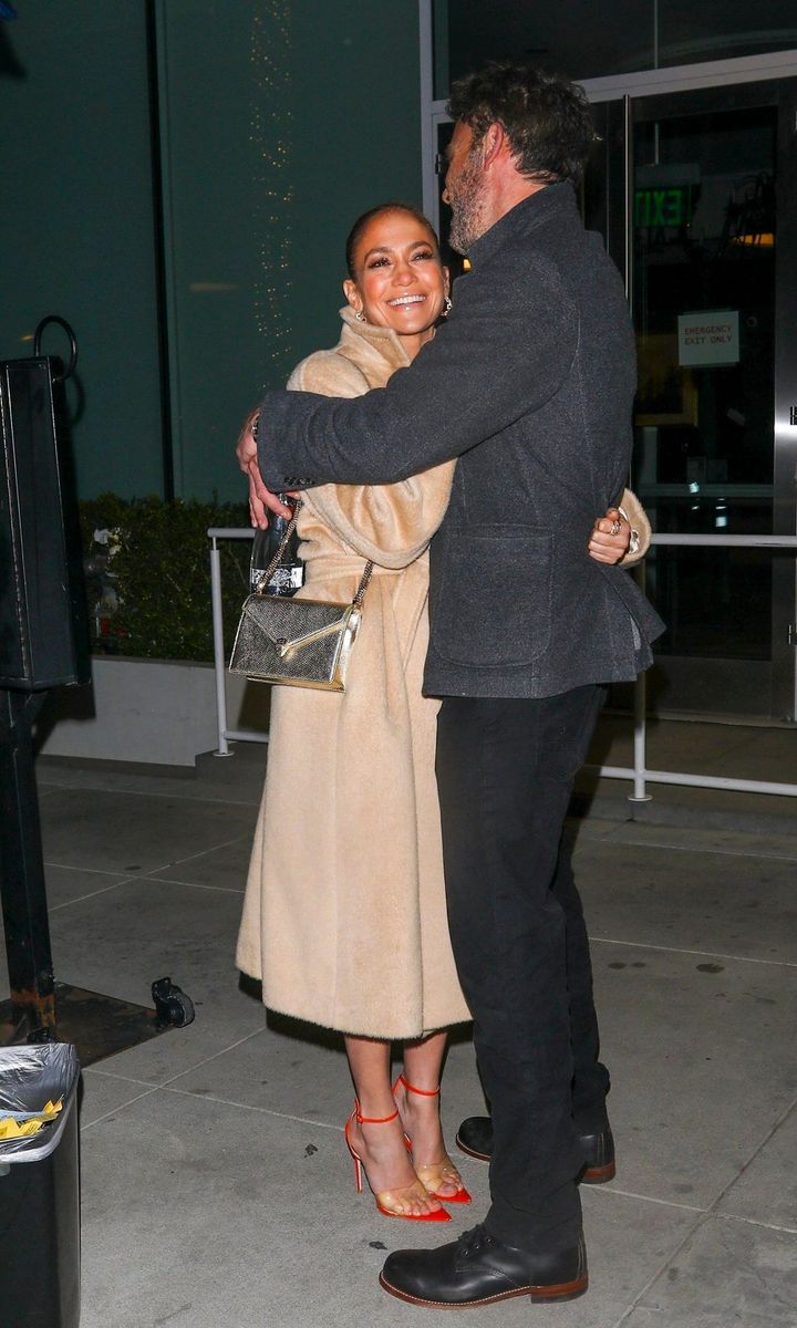 Jennifer Lopez and Ben Affleck aren't too shy to flaunt their love for the world. The two lovebirds couldn't keep their hands to themselves as JLO held on tight to Ben while waiting outside. They spent the evening enjoying a romantic dinner date at Spagos Restaurant in Beverly Hills.