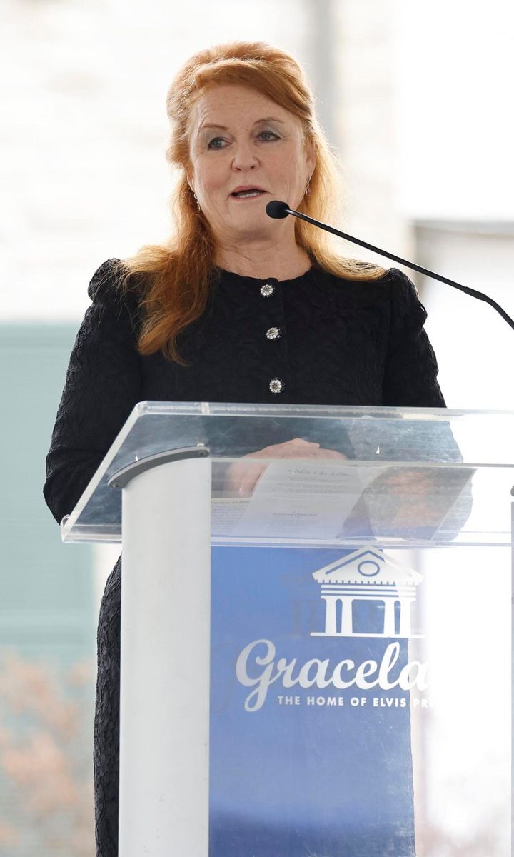 Sarah Ferguson spoke at Lisa Marie's memorial service on Jan. 22