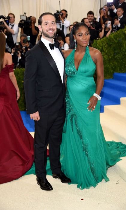 Serena Williams in Versace with Alexis Ohanian
Photo: Dimitrios Kambouris/Getty Images