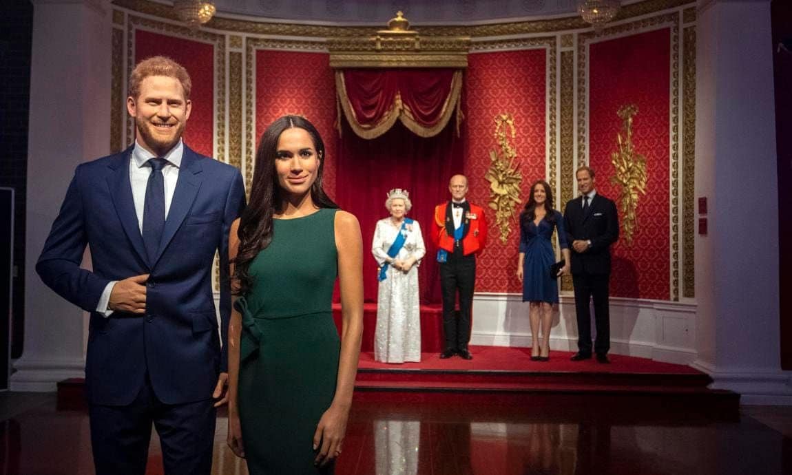 Meghan and Harry's wax figures have been removed from the royal family set following their shocking announcement