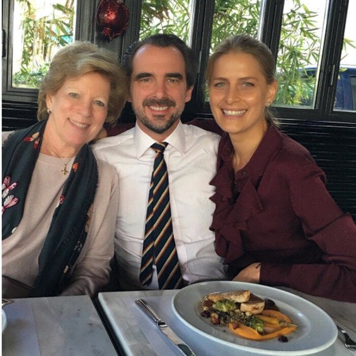 With her husband Prince Nikolaos and mother-in-law Queen Anne-Marie, Princess Tatiana of Greece said she was "Reflecting on gratitude on Thanksgiving day and everyday... Thank you @decounti for delicious turkey lunch shared with loved ones @skylightchaser @vassilis.kefaloyannis @irenepsyrra #gratitude #Thanksgiving #loveonlygrowsbysharing #blessings #friends #family #food #life".
Photo: Instagram/@tatianablatnik