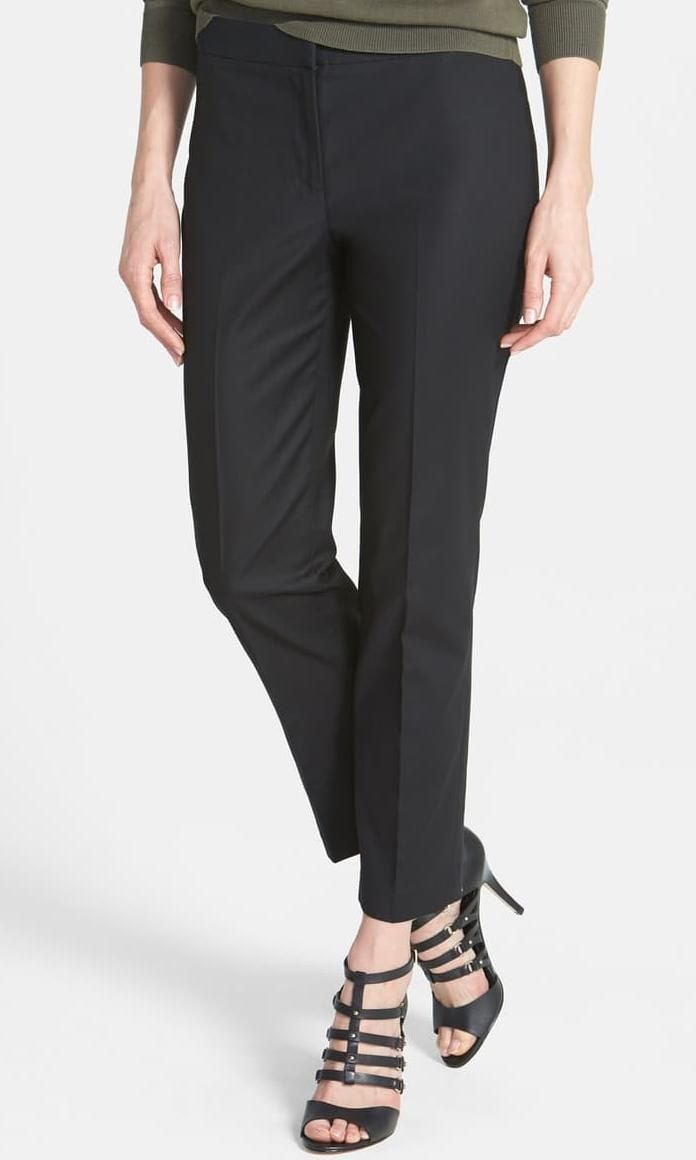 Black cigarette trousers