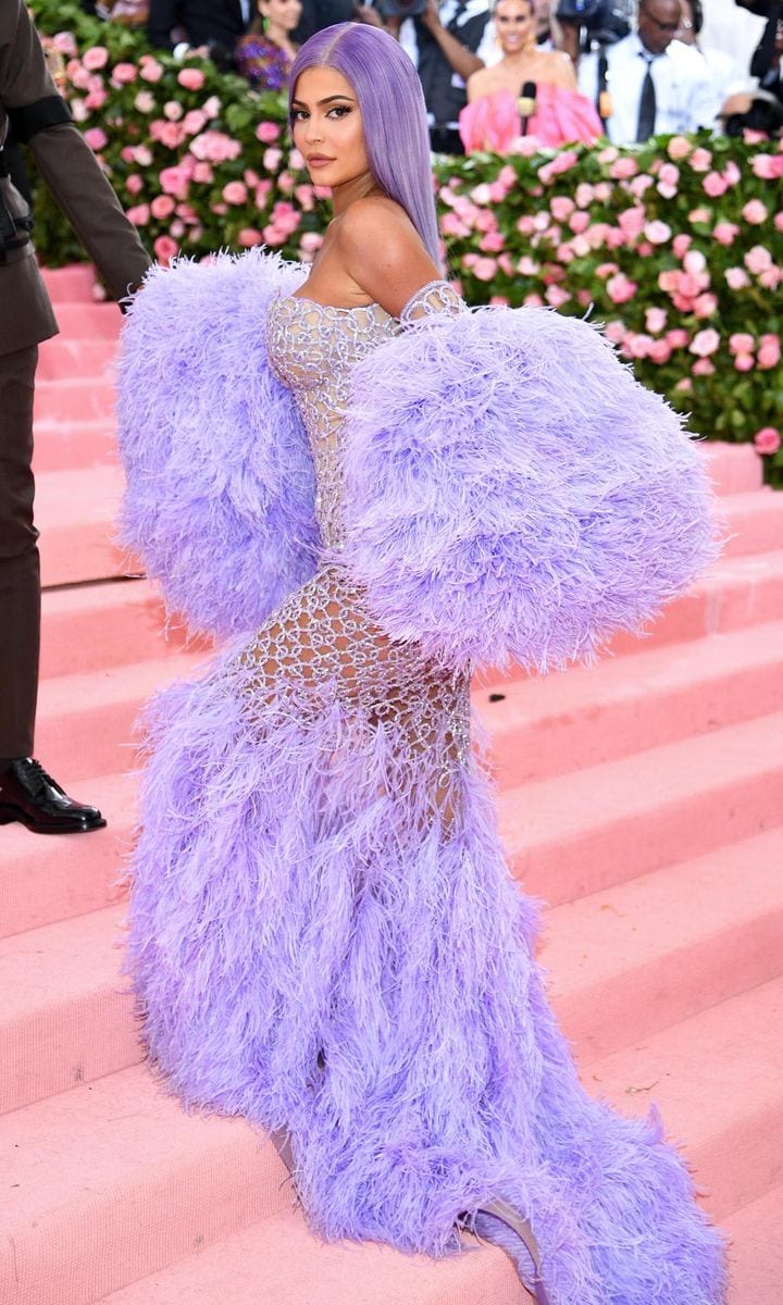 Kylie Jenner with outfit by Versace at the 2019 Met Gala