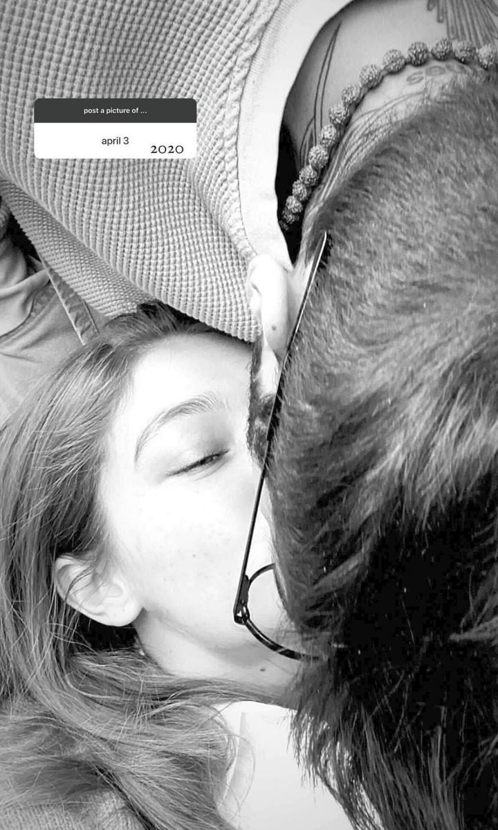 Gigi Hadid and Zayn Malik share a kiss