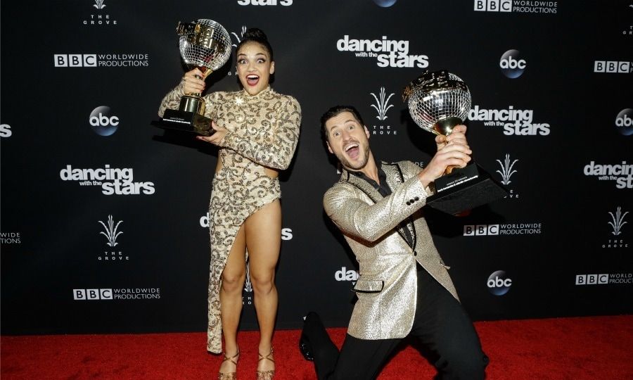 November 22: Dancing champions! Team USA gymnast, Laurie Hernandez and her partner Valentin Chmerkovskiy took home the mirror ball trophy during the season 23 finale of <i>Dancing With the Stars</i> at The Grove in L.A.
Photo: Tiffany Rose/WireImage