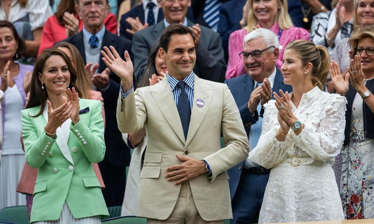 Roger's wife, Mirka Federer, also made an appearance at the tournament on July 4.