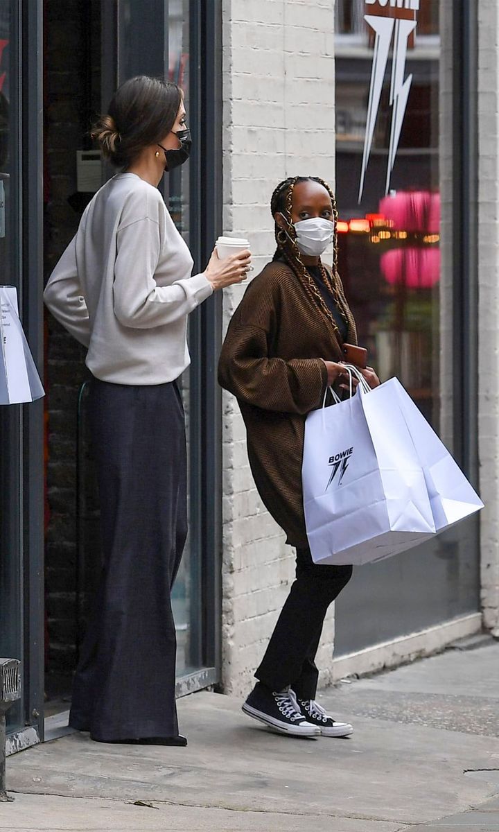 Angelina Jolie and her Children Visit David Bowie Pop Up Store in London's Mayfair