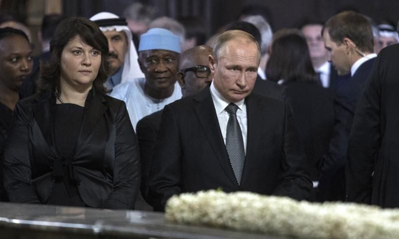 Russian President Vladimir Putin attends Chirac's funeral