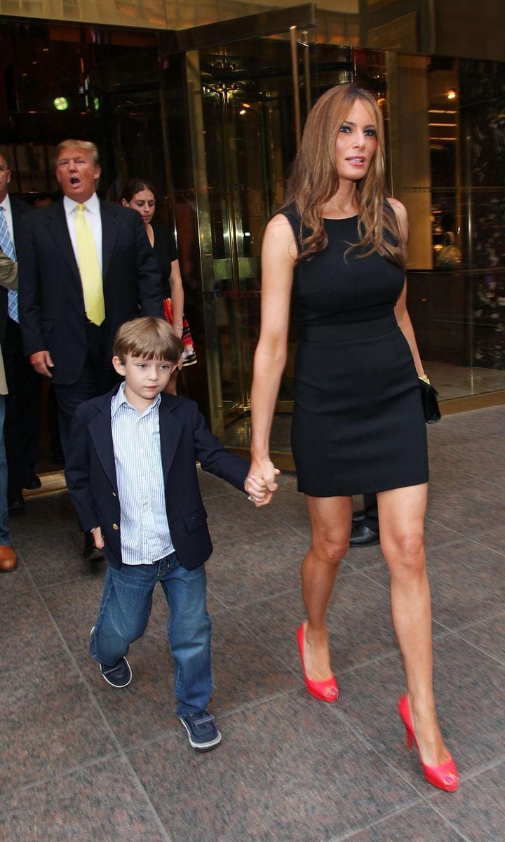 Melania Trump and Barron Trump in 2010. The mother and son were seen at “The Ultimate Merger” premiere at Trump Tower.