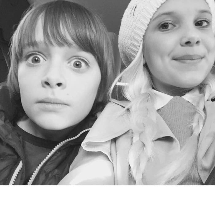 Millie and her co-star Noah Schnapp, who plays Will Byers on the thrilling show, were admittedly the biggest pranksters on set. While answering Facebook Live questions the two confessed to pranking the show's creators Matt Duffer and Ross Duffer by pretending Millie was sick. The dynamic duo also played a trick on the costume designer by pretending to be the manager of her wedding venue and saying it was unavailable.
<br>
Photo: Instagram/@noahschnapp