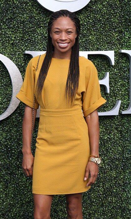 <b> Day 13</b>
Track superstar Allyson Felix arrives for the women's final at Arthur Ashe Stadium on day 13 of the 2016 US Open at USTA Billie Jean King National Tennis Center in NYC.
Photo: by Jean Catuffe/GC Images