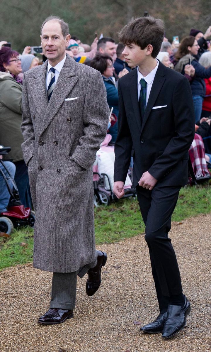 Prince Edward and his son James, Viscount Severn