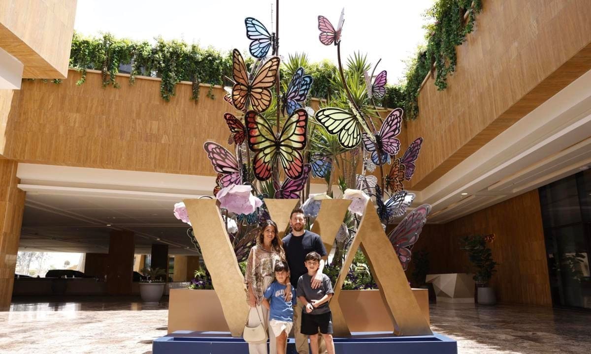 Leo Messi and his family