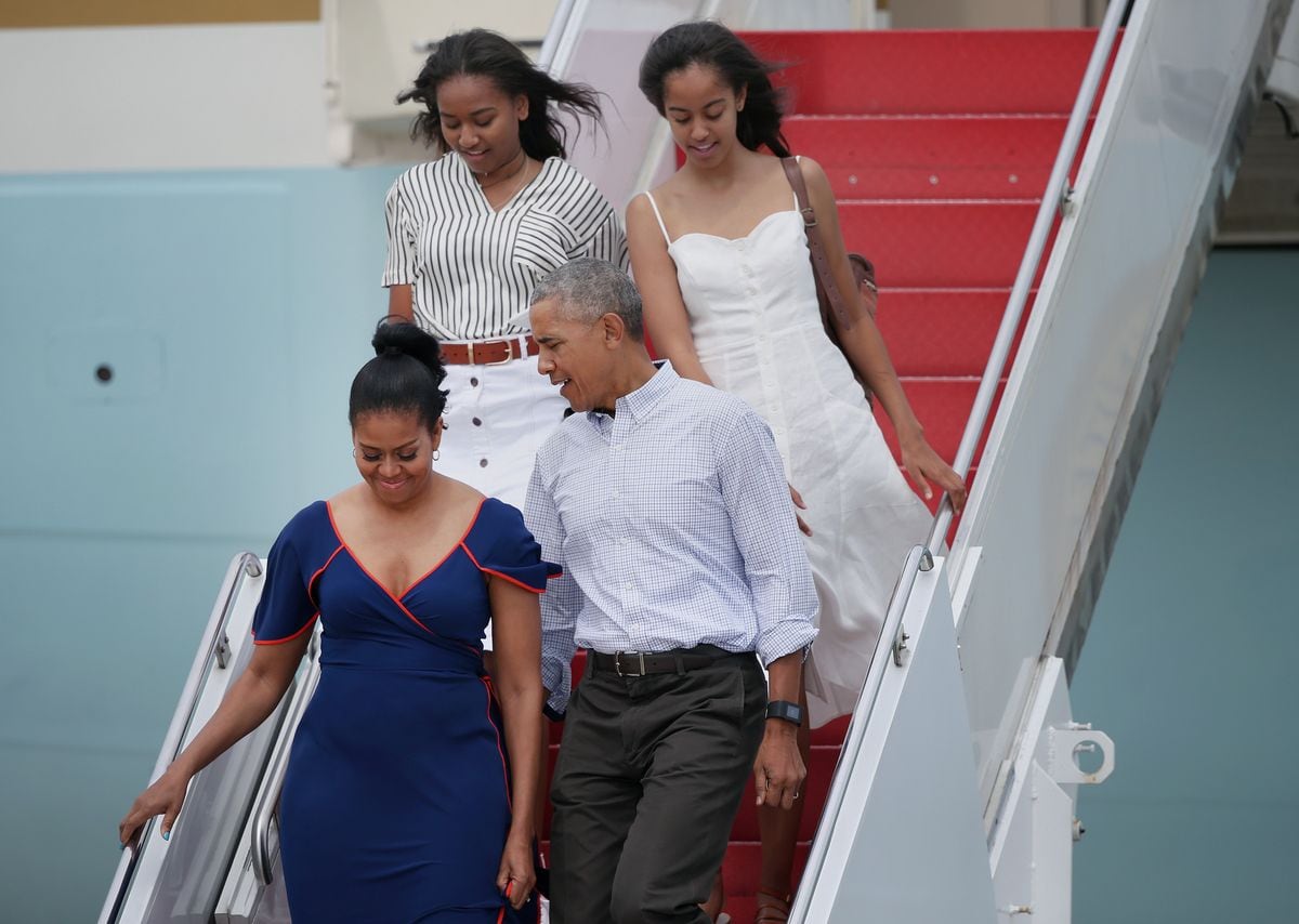 Barack, Michelle, Sasha and Malia Obama