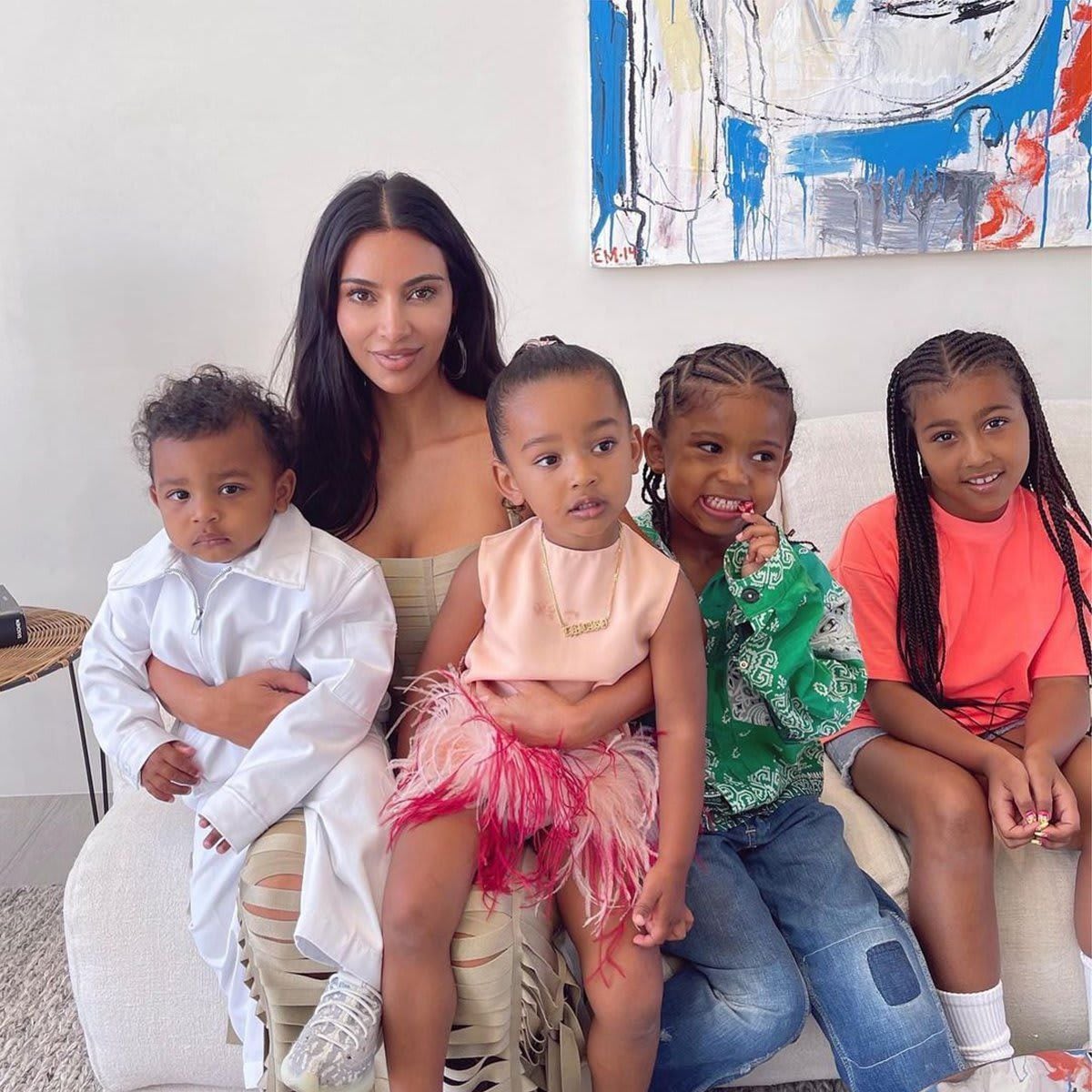 Kim Kardashian y sus hijos