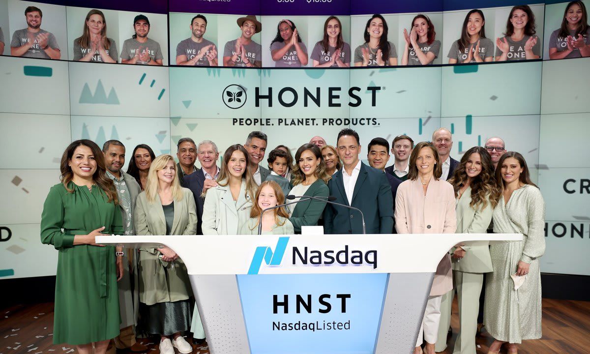 The Honest Company Rings The Nasdaq Stock Market Opening Bell To Mark The Company's IPO