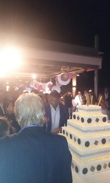 The birthday boy was treated to a massive cake featuring sparkler candles.
<br>
Photo: Instagram/@Anne_Lara_Paris