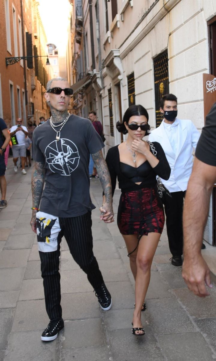 Kourtney Kardashian and Travis Barker in Italy