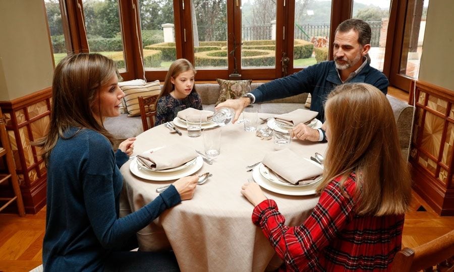 king felipe and family lunch