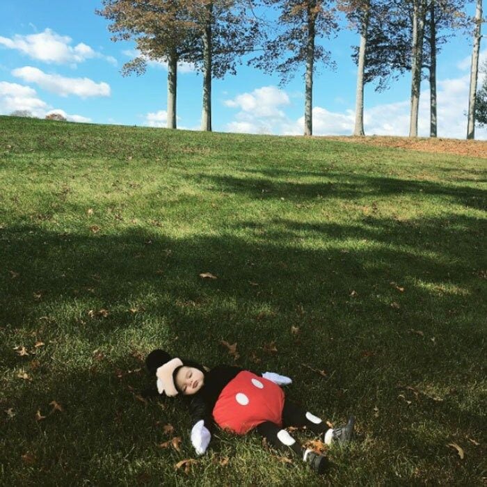 Perhaps a candy overload? Ivanka shared a too-cute snap of her son Theo dressed as Mickey Mouse for Halloween. Attached to the photo she penned, "Taking a little break from trick-or-treating! #halloween."
Photo: Instagram/@ivankatrump