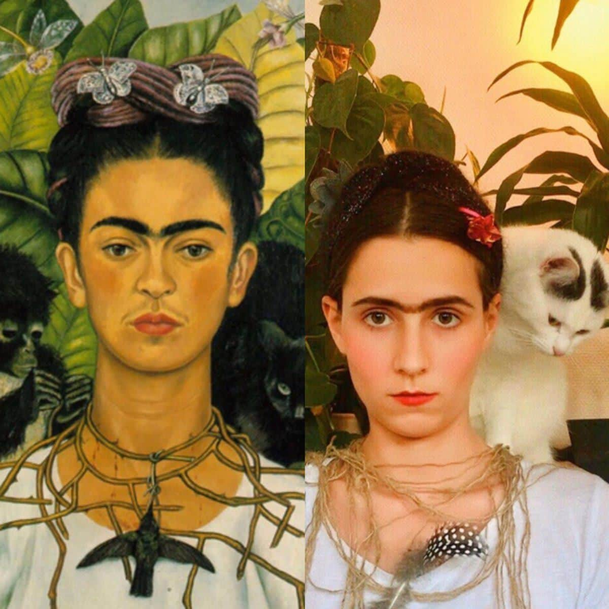 Getty Museum Challenge Frida Kahlo imitation