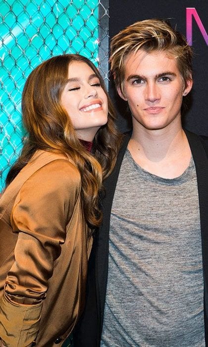 Model siblings. Kaia Gerber was happy to have her brother Presley Gerber by her side at the Maybelline New York Celebrates NYFW party.
Photo: Jenny Anderson/WireImage