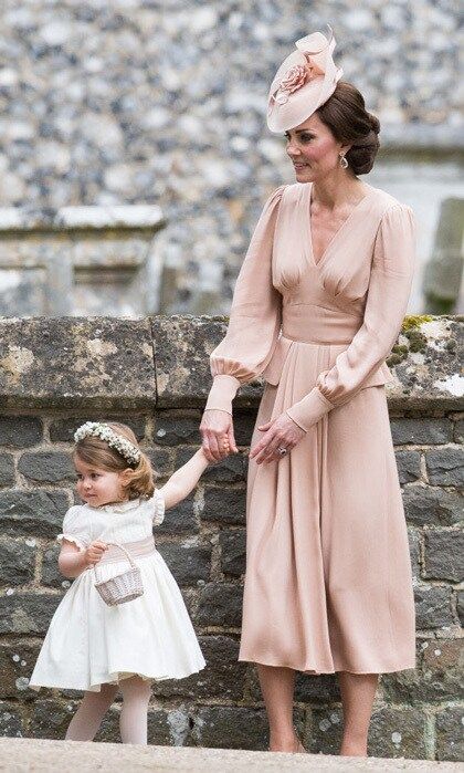 For her younger sister's wedding in May 2017, Kate wore Alexander McQueen just like she did for her own nuptials in 2011. This time, she wore a silk blush dress that was Elizabethan-inspired.
Photo: WireImage