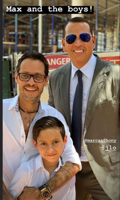 Marc Anthony and Alex Rodriguez with Max