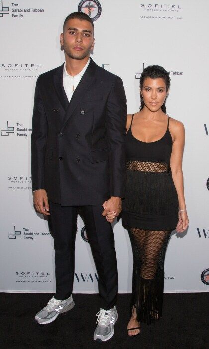 Date night! Kourtney Kardashian stepped out with her man Younes Bendjima for The Syrian American Medical Society hosts the Voices in Displacement Gala at Riviera 31 at Sofitel in L.A. on May 4. The reality star showed off her tight tummy in a sleek black number.
The couple stayed until the very end of the event. They were very affectionate throughout the night, sitting in the VIP section together. The pair listend to Amber Heard share her experience having recently returned from a medical mission to Jordan with SAMS.
Photo: Getty Images