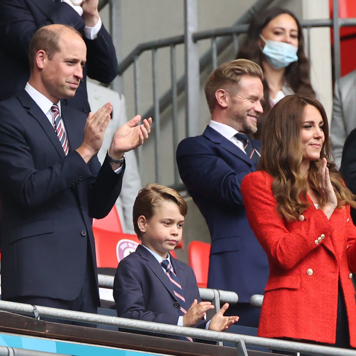 The Duke and Duchess of Cambridge attended the soccer game with Prince George on June 29