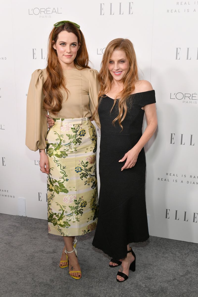 Riley Keough and Lisa Marie Presley attend ELLE's 24th Annual Women in Hollywood Celebration 