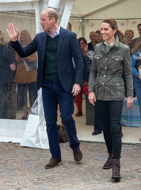 Kate Middleton with green tracket jacket