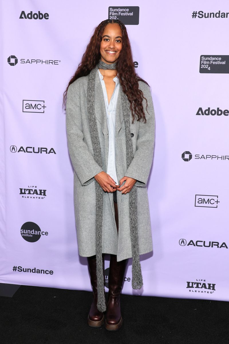 Malia Ann Obama attends the "The Heart" Premiere at the Short Film Program 1 during the 2024 Sundance Film Festival at Prospector Square Theatre on January 18, 2024 in Park City, Utah. 