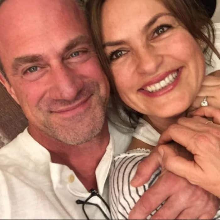 December 20: Special reunion unit! <i>Law and Order SUV</i> co-stars Christopher Meloni and Mariska Hargitay brought back Benson and Stabler for an epic holiday selfie.
Photo: Instagram/@chris_meloni