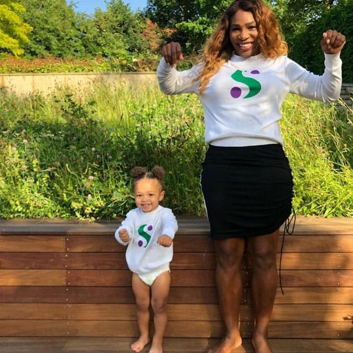 Serena Williams, mommy moment